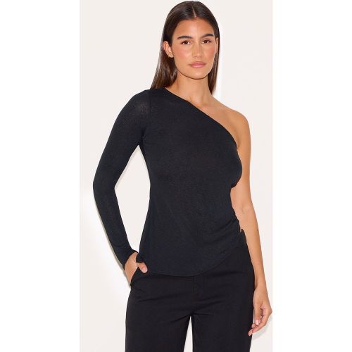 Top long en mesh dévoré à détail épaule unique - PrettyLittleThing - Modalova