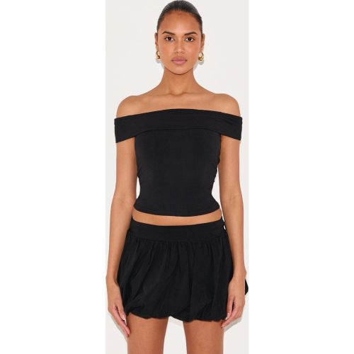 Top long en coton modal à col bardot - PrettyLittleThing - Modalova