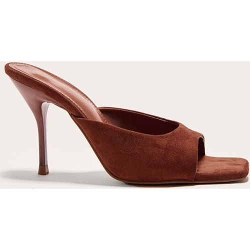 Mules carrées en suédine à talon aiguille haut - PrettyLittleThing - Modalova