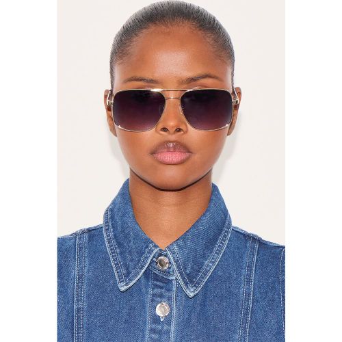 Lunettes de soleil style aviateur carrées à verres - PrettyLittleThing - Modalova
