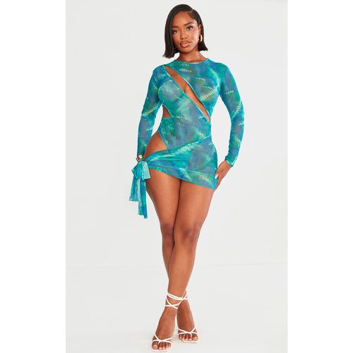 Shape Robe moulante détail body en mesh imprimé à découpes - PrettyLittleThing - Modalova