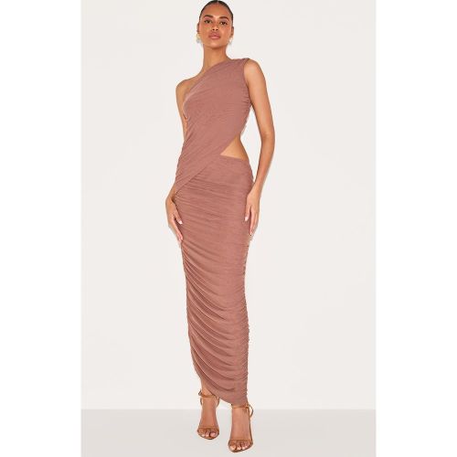 Robe longue froncée à épaule unique - PrettyLittleThing - Modalova