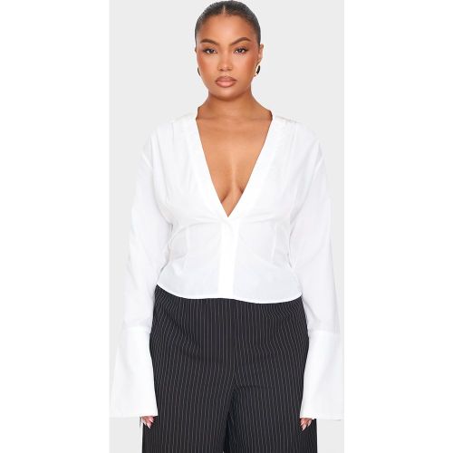 Plus Chemise blanche cintrée à la taille - PrettyLittleThing - Modalova