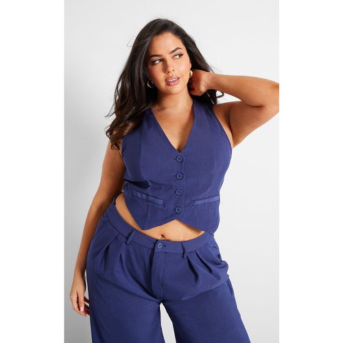 Plus Veston de tailleur en jean contrasté - PrettyLittleThing - Modalova