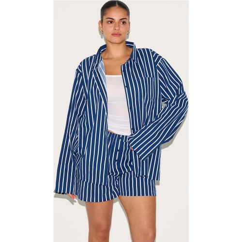 Chemise Oversize à Manches Longues Rayé Grande Taille - PrettyLittleThing - Modalova
