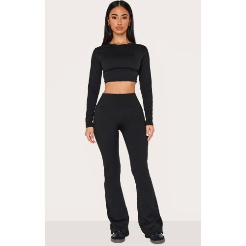 Petite Pantalon de yoga flare en Sculpt à taille haute - PrettyLittleThing - Modalova