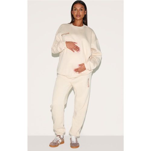 Maternité Jogging de grossesse retroussé à logo - PrettyLittleThing - Modalova