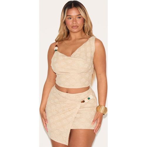 Shape Mini-jupe portefeuille texturée à empiècement en perles - PrettyLittleThing - Modalova