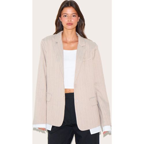 Blazer à fines rayures et détail chemise - PrettyLittleThing - Modalova