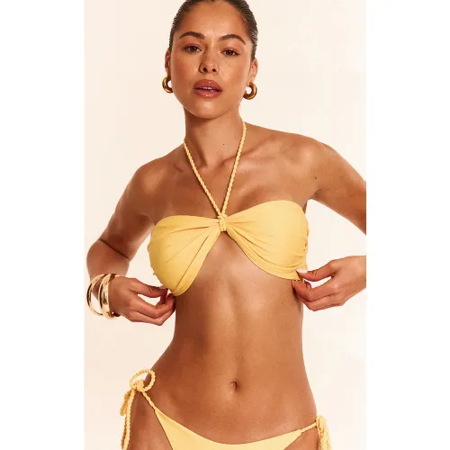 Haut de maillot de bain bandeau à dos nu et bretelles torsadées - PrettyLittleThing - Modalova