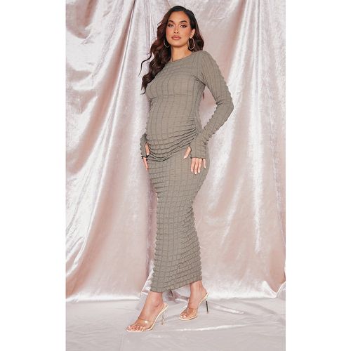 Maternité Robe de grossesse mi-longue texturée effet bulle - PrettyLittleThing - Modalova
