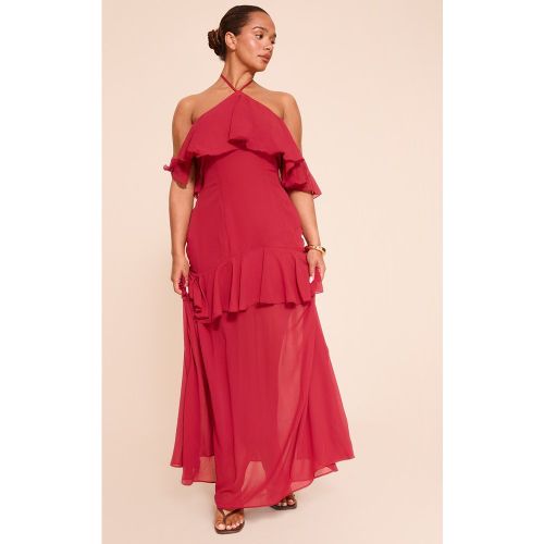 Shape Robe longue en mousseline de soie à étages - PrettyLittleThing - Modalova
