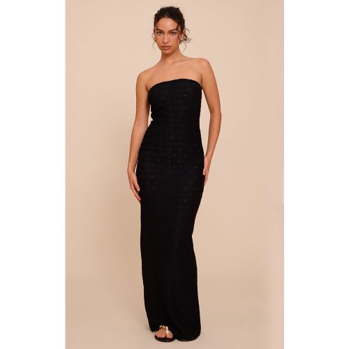 Robe bustier droite longue texturée - PrettyLittleThing - Modalova