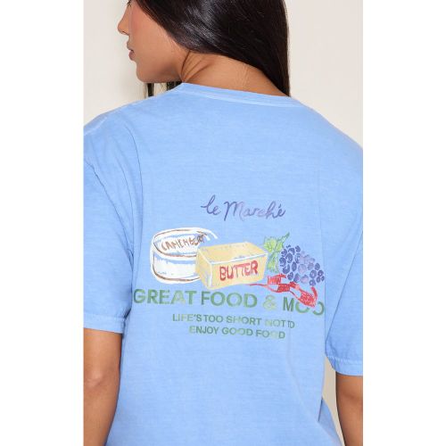 T-shirt oversize graphique Marché alimentaire | Taille Large - PrettyLittleThing - Modalova