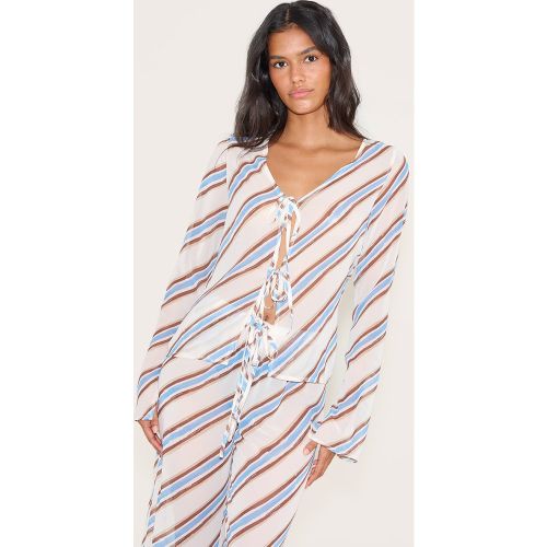 Top long fluide noué à rayures - PrettyLittleThing - Modalova