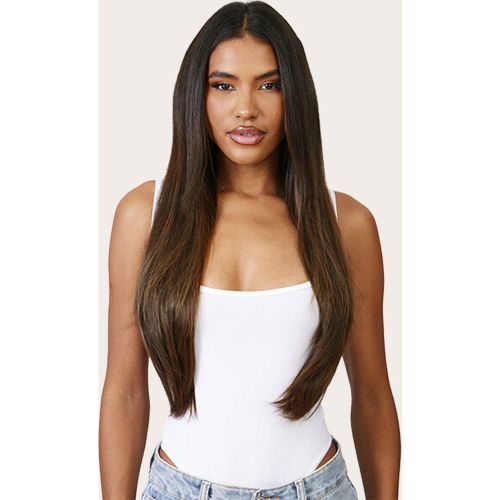 Lullabellz Extension de cheveux lisses épais 1 pièce 61 cm à clips Chestnut - PrettyLittleThing - Modalova