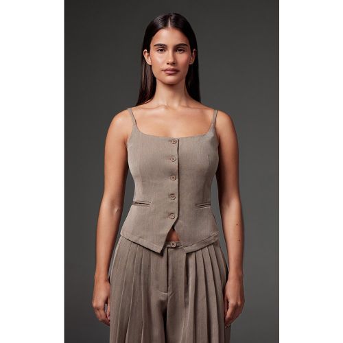 Top de tailleur tissé deluxe à détail boutons - PrettyLittleThing - Modalova