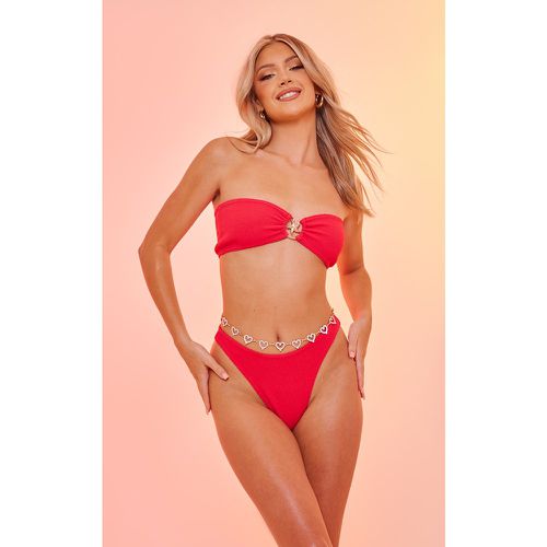 Haut de maillot de bain bandeau crêpé à empiècement étoile de mer - PrettyLittleThing - Modalova