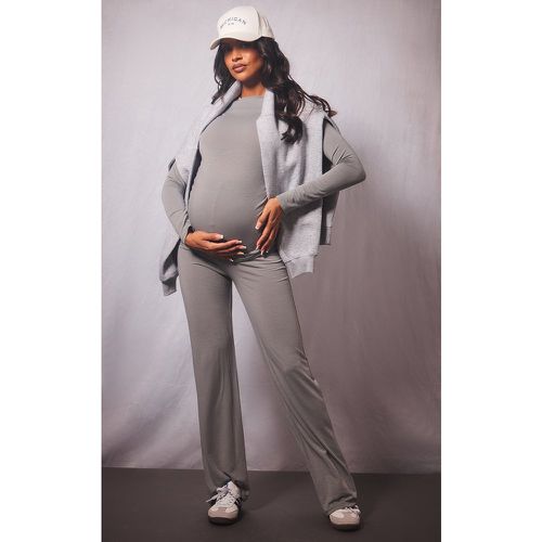 Maternité Pantalon de grossesse en coton jersey à taille haute - PrettyLittleThing - Modalova
