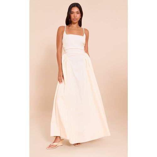 Robe mi-longue tissée froncée à bretelles fines - PrettyLittleThing - Modalova