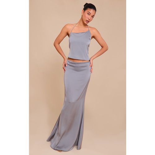 Jupe longue satinée à taille mi-haute - PrettyLittleThing - Modalova