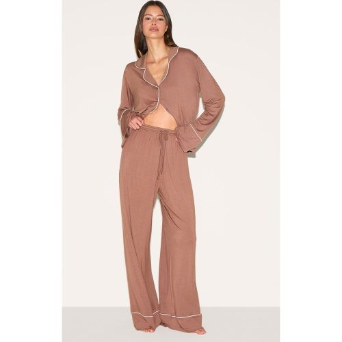 Ensemble de pyjama long modal à lisérés contrastants - PrettyLittleThing - Modalova