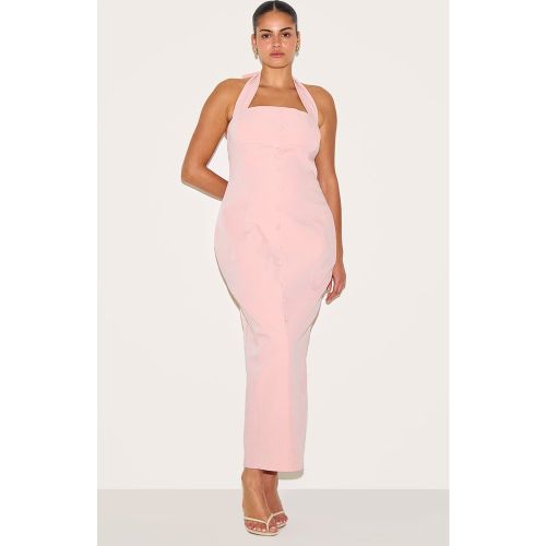 Robe mi-longue Tissée à Bretelles et Boutons - Plus - PrettyLittleThing - Modalova