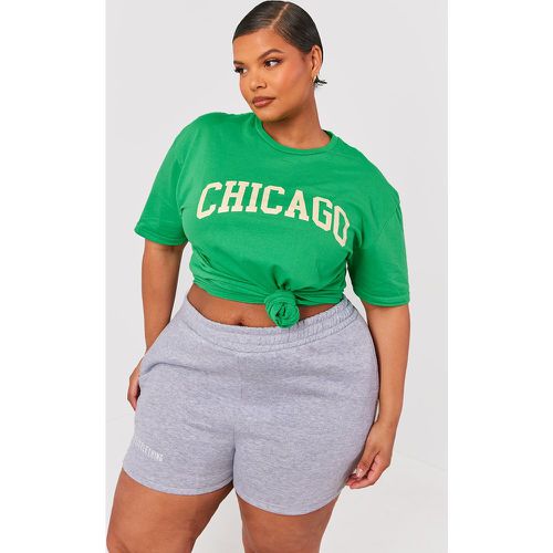 Plus T-shirt oversize à slogan Chicago - PrettyLittleThing - Modalova