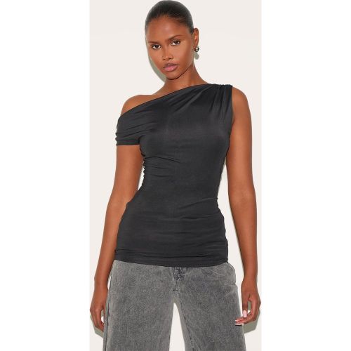 Top long moulant asymétrique à détail froncé - PrettyLittleThing - Modalova