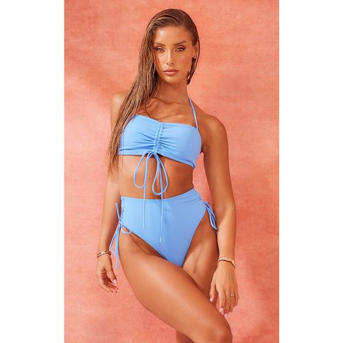 Haut de maillot de bain bandeau à devant froncé et dos nu - PrettyLittleThing - Modalova