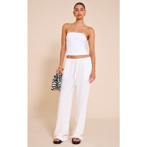 Pantalon large texturé taille mi-haute - PrettyLittleThing - Modalova