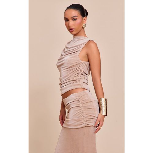 Top long moulant en acétate froncé - PrettyLittleThing - Modalova