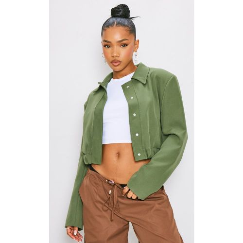Bomber tissé à taille élastique - PrettyLittleThing - Modalova
