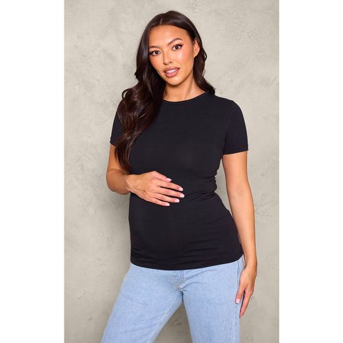 Maternité T-shirt de grossesse ajusté basique à manches courtes et col ras - PrettyLittleThing - Modalova