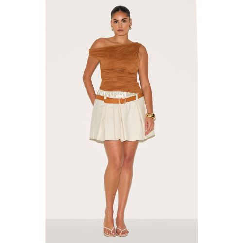 Plus Mini-jupe de tailleur à double bande sur la taille et ceinture - PrettyLittleThing - Modalova