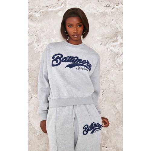 Tall Sweat oversize appliqué "Baltimore" moumouté - PrettyLittleThing - Modalova