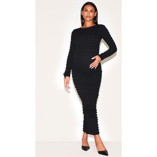 Maternité Robe de grossesse mi-longue texturée effet bulle - PrettyLittleThing - Modalova