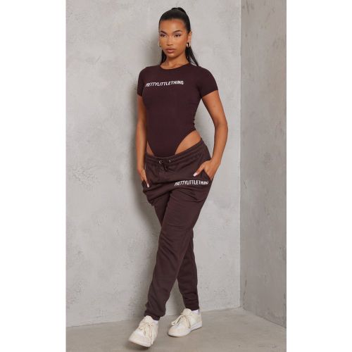 Jogging chocolat à taille haute et ourlets resserrés - PrettyLittleThing - Modalova