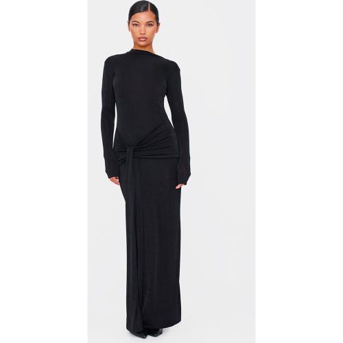 Robe longue moulante en acétate à détail noué - PrettyLittleThing - Modalova