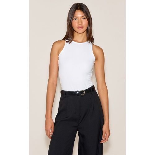 Body en coton doux sans manches à col nageur | Taille 32 - PrettyLittleThing - Modalova