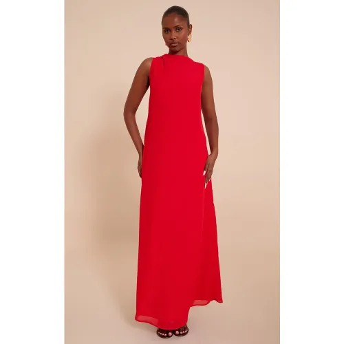 Robe mi-longue en mousseline de soie flottante sans manches - PrettyLittleThing - Modalova