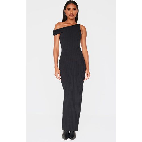 Robe longue côtelée asymétrique - PrettyLittleThing - Modalova