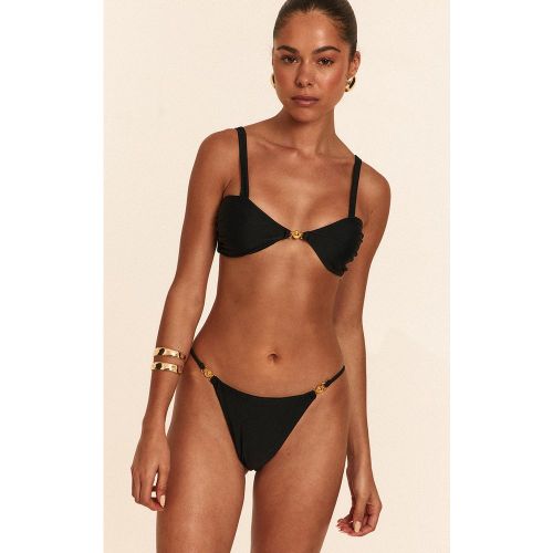 Bas de maillot de bain string à brides fines et empiècements dorés - PrettyLittleThing - Modalova