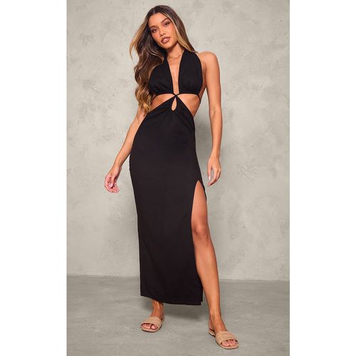 Robe longue noire à dos nu, Noir - PrettyLittleThing - Modalova