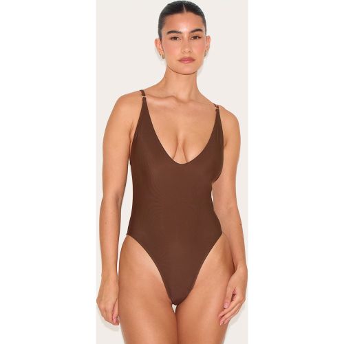 Maillot de bain basique à col rond plongeant - PrettyLittleThing - Modalova