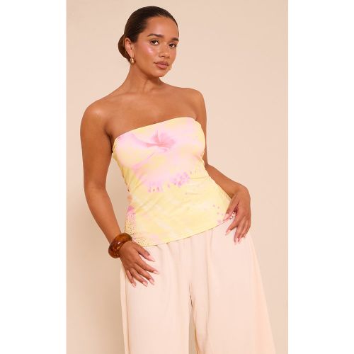 Shape Top bustier long moulant imprimé orchidée | Taille 48 - PrettyLittleThing - Modalova