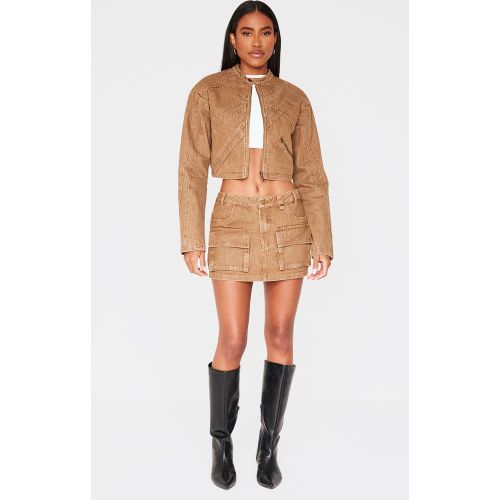 Mini-jupe en jean à poches cargo | Taille 34 - PrettyLittleThing - Modalova