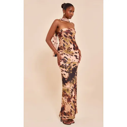 Imprimée Bandeau Écharpe Détail Mi-longue Robe - PrettyLittleThing - Modalova