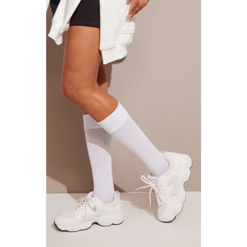 Chaussettes hautes blanches style football - PrettyLittleThing - Modalova