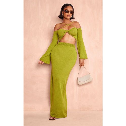 Shape Jupe longue en maille tricot à taille basse | Taille XS - PrettyLittleThing - Modalova